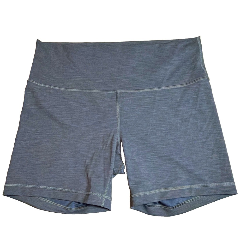 lululemon Women's Align Bike Shorts Gray Solid Stretch Athletic Fit Size 14 6"